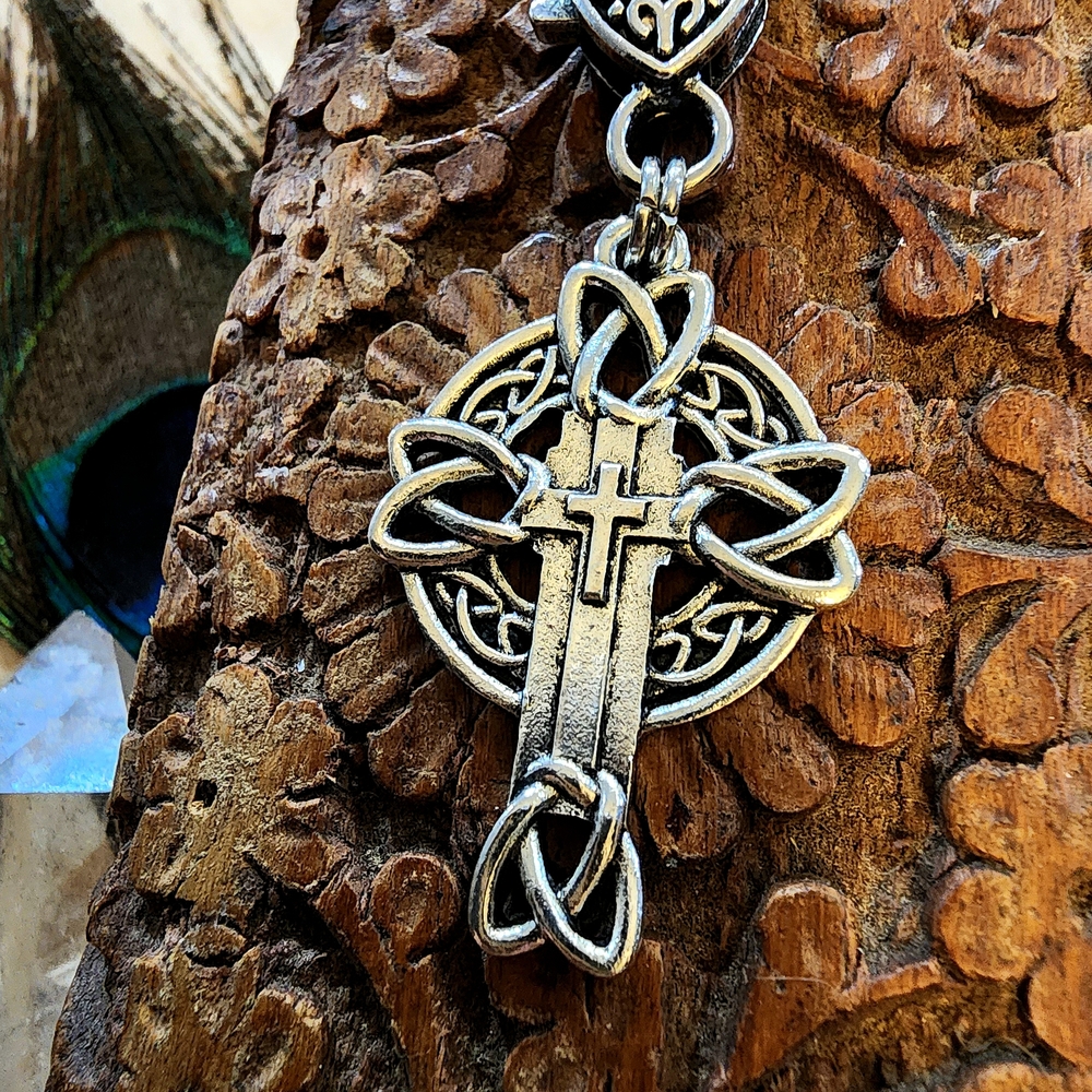 Celtic Cross Charm Scottish Irish Sun Cross Bag Purse Charm Viking Zipper Pull
